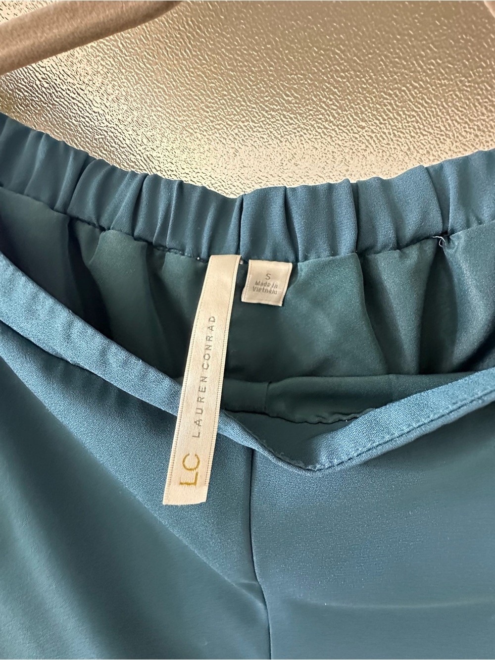 LC Lauren Conrad Teal Scalloped High-Waist Shorts - Picture 2 of 3